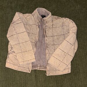 Quilted blue washed colored Jacket